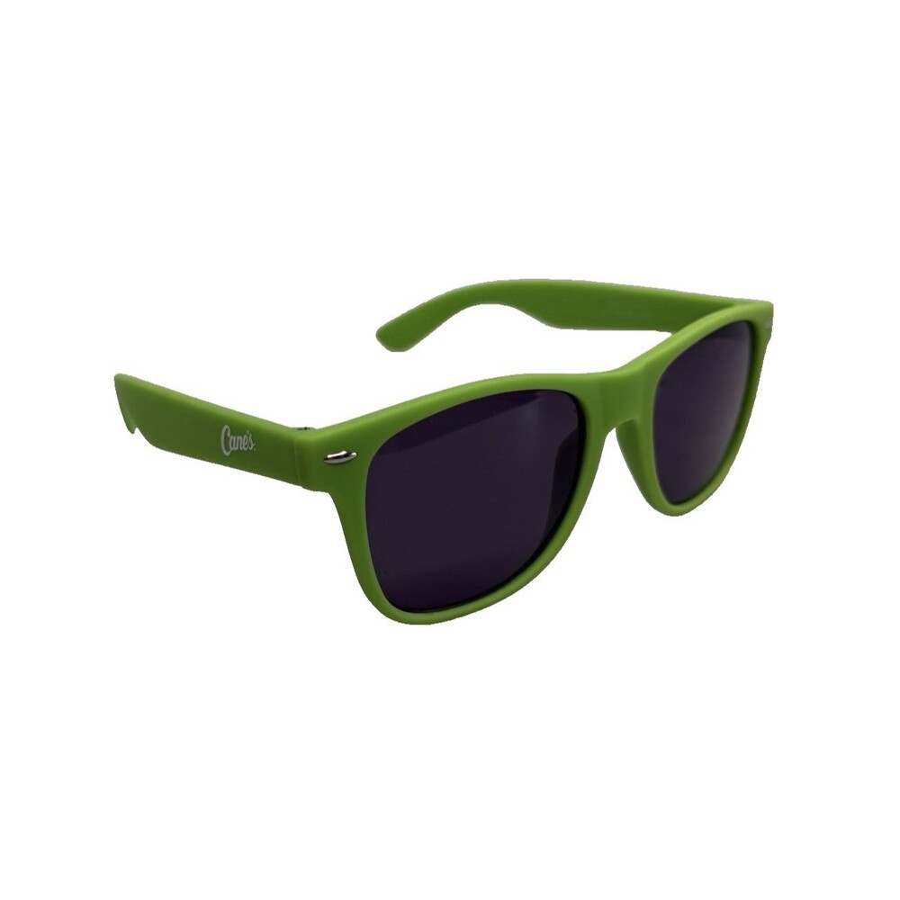 Raising Canes 80s Retro Classic Sunglasses Lime Green Matte UV400 NEW